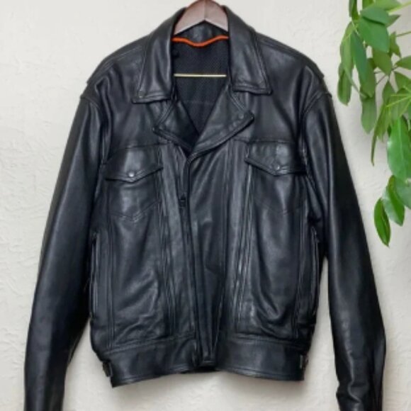Vintage Leather Biker Jacket - Picture 1 of 9